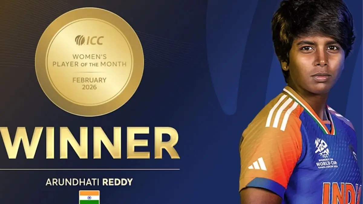 Arundhati Reddy Wins ICC Women's Player of the Month for February 2026