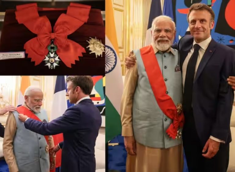 पीएम मोदी को मिला फ्रांस का सर्वोच्च सम्मान ग्रैंड क्रॉस ऑफ द लीजन ऑफ ऑनर